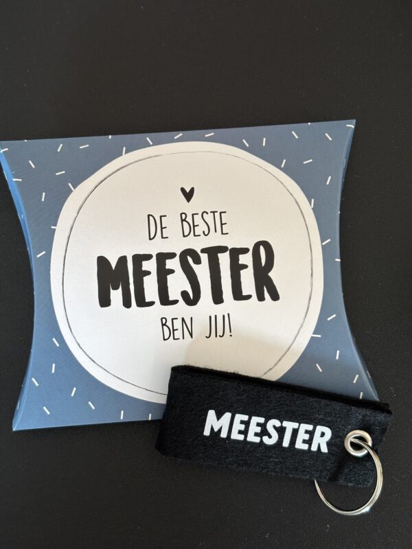 Sleutelhanger | Meester (zwart) - Afbeelding 2
