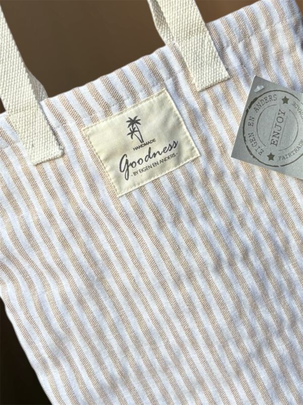 Ibiza Bag Striped naturel | Eigen en Anders - Afbeelding 2
