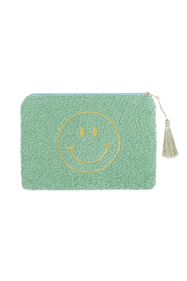 Make-up tas teddy smiley | groen