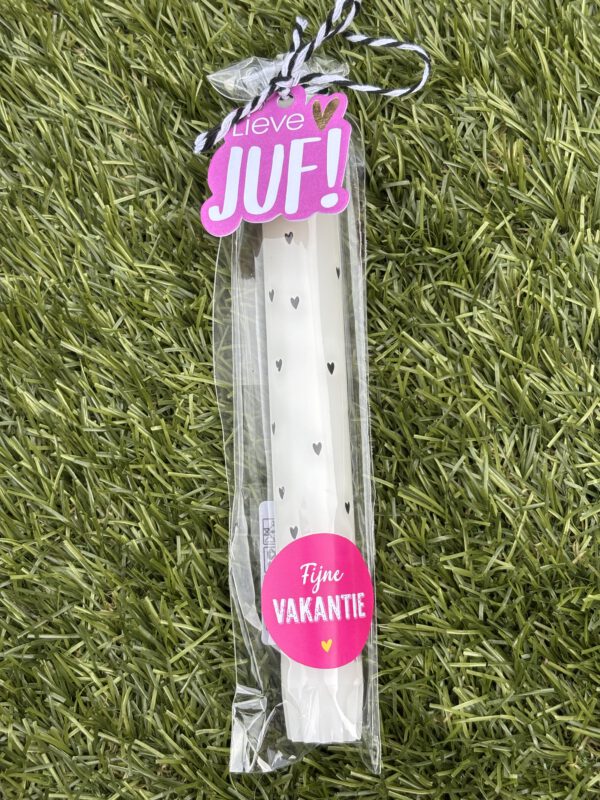 Dinerkaars hartjes Lieve Juf | Rustik LYS