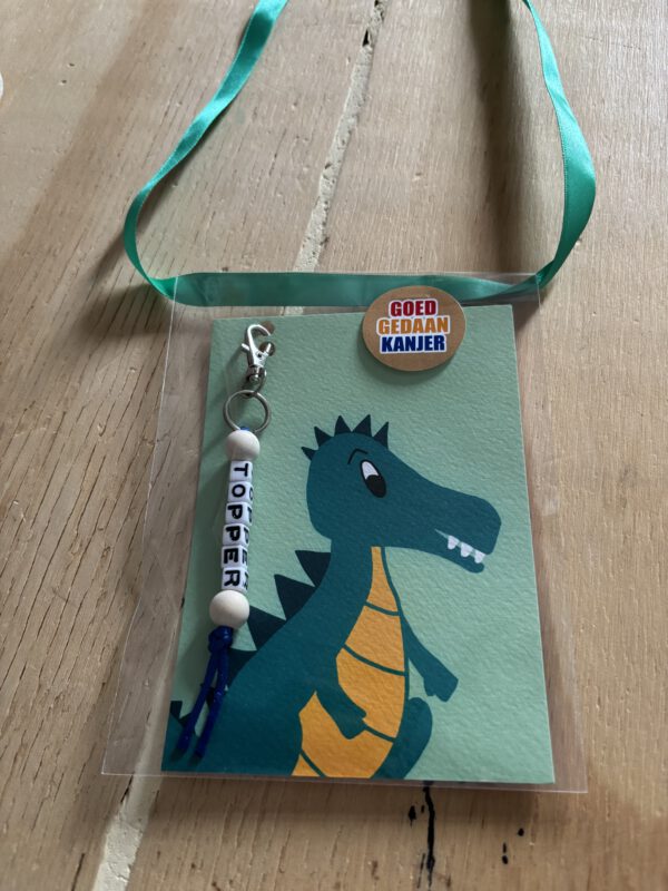 Avondvierdaagse traktatie | kaart en sleutelhanger topper