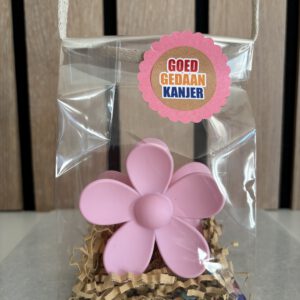 Avondvierdaagse traktatie | haarklem bloem roze