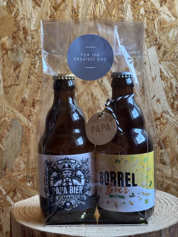 Papa bier, borrel bier en sleutelhanger Papa
