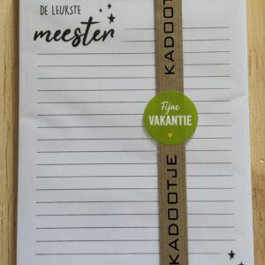 Notitieblok A5 De leukste meester