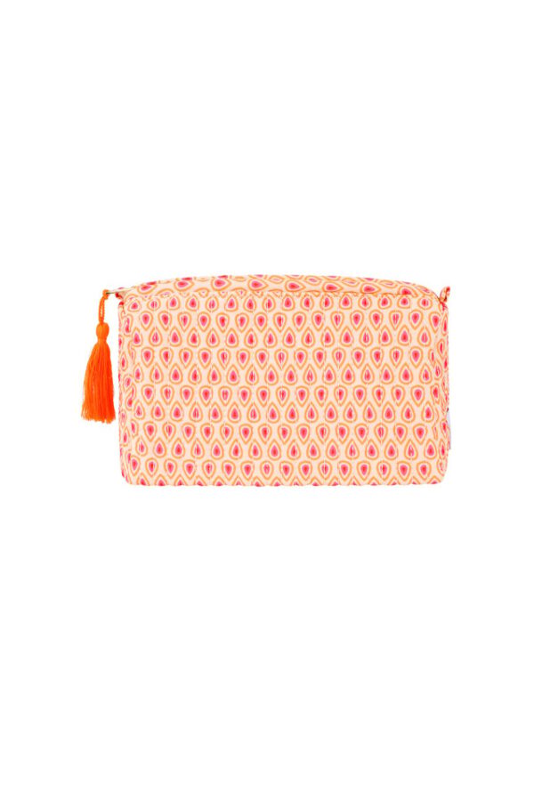 Make-up tasje orange pink