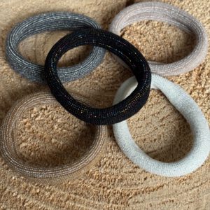 Haarelastiekjes glitter diverse kleuren 5 stuks