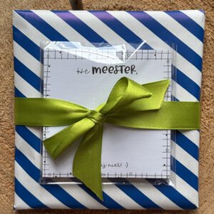 Post-it He meester vergeet mij niet