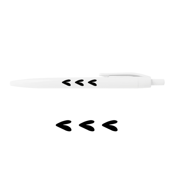 Pen 'hartjes' wit - Afbeelding 2