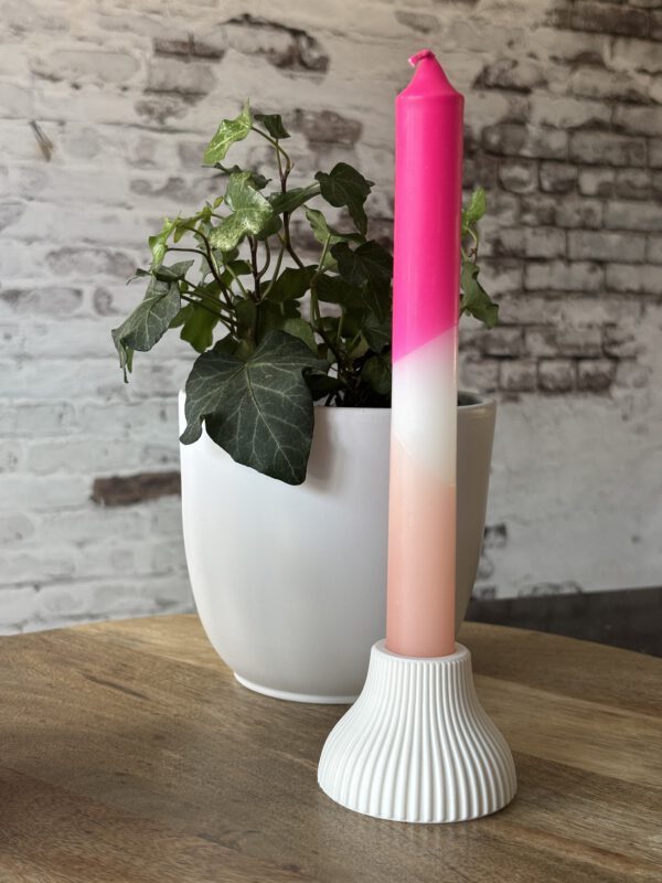 Dinerkaars Dipdye roze & wit - Afbeelding 2