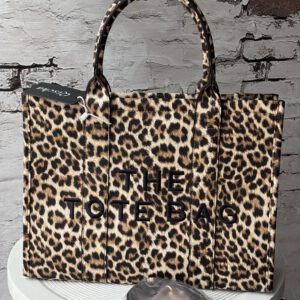 Qischa handtas The Tote Bag leopard bruin