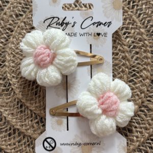 Klik klak speldjes bloem Ruby's Corner