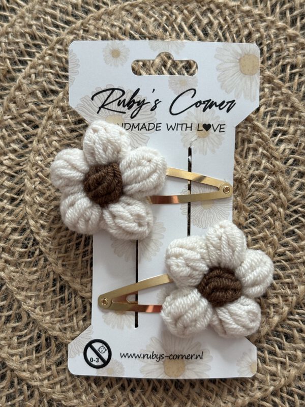 Klik klak speldjes bloem Ruby's Corner