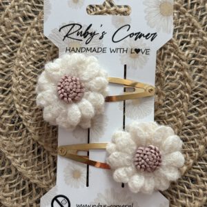 Klik klak speldjes bloem Ruby's Corner
