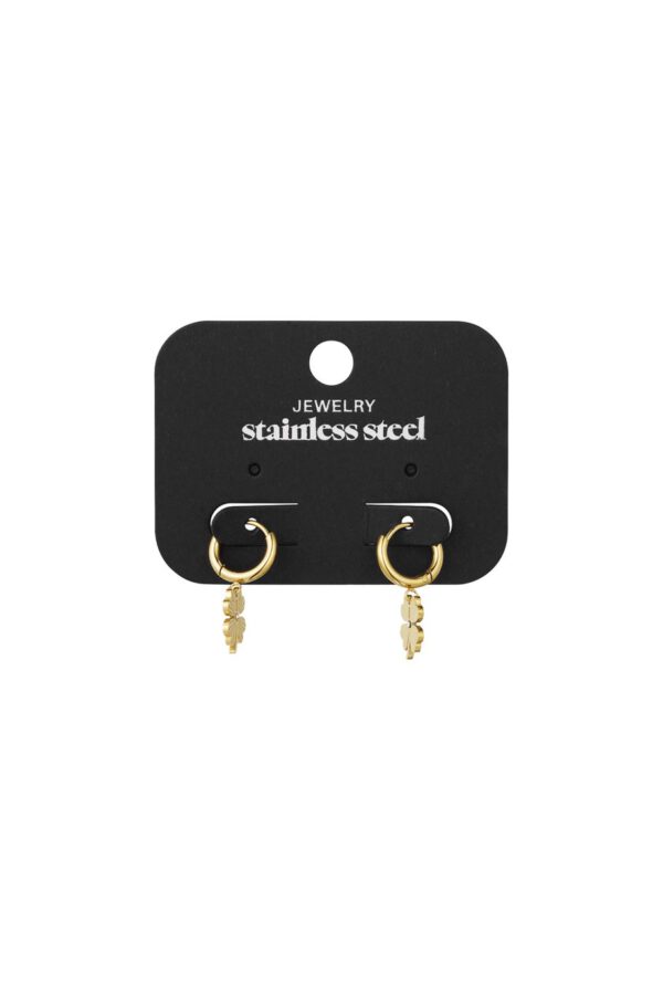 Oorbellen give me luck stainless steel - Afbeelding 3