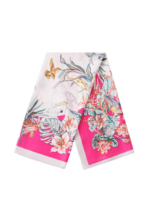 Sjaal tropische print in diverse kleuren