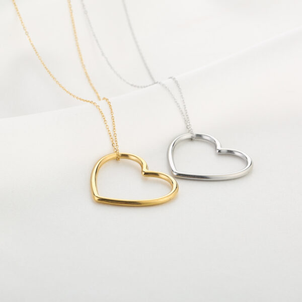 Ketting hart 2.0 stainless steel zilver - Afbeelding 3