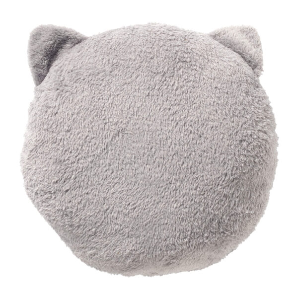 KATTY - sierkussen Ø30 cm - poes - rond - grijs - Afbeelding 2