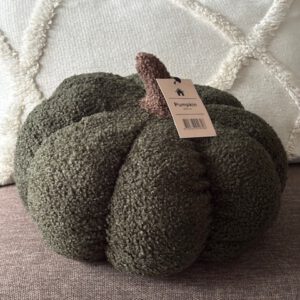 PUMPKIN - sierkussen - Ø30 cm - pompoen - groen