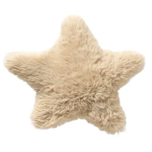 STERRE - Sierkussen 50x48 cm - fluffy kussen in stervorm - Bleached Sand - beige