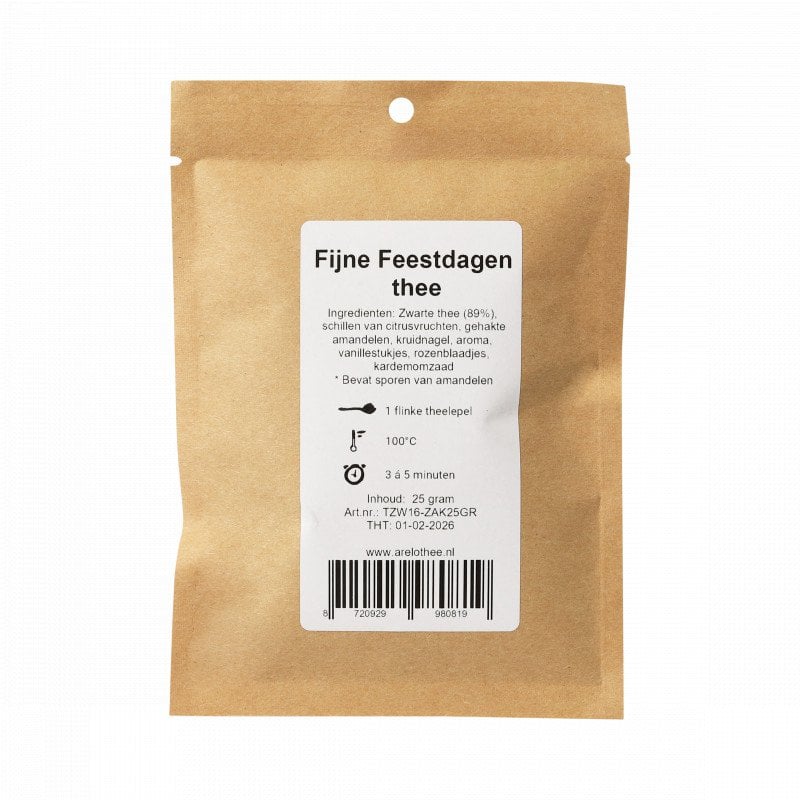 Fijne Feestdagen thee - zakje 25 gram | ARELO - Afbeelding 2