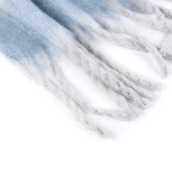 Zachte wintersjaal blauw - Afbeelding 2