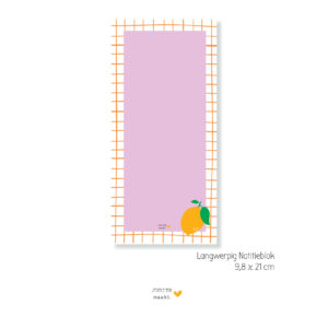 Langwerpig notitieblok met limoen | Judith maakt