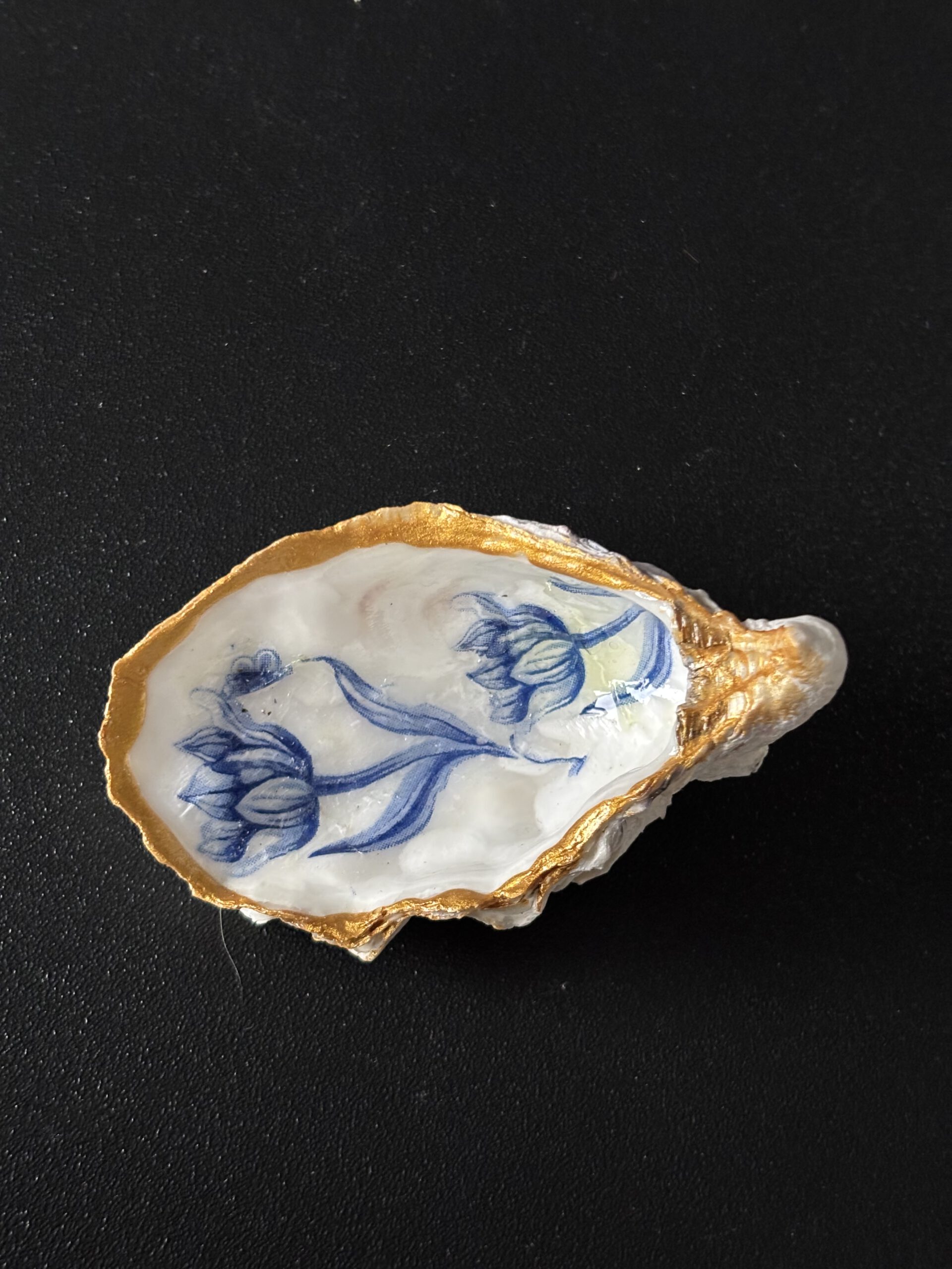 Oesterschelp met decoupage | Dianas Creaties