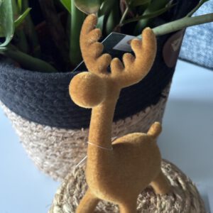 Hert flocked okerbruin S