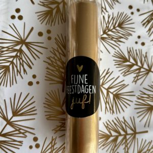 Kaarsje fijne feestdagen juf