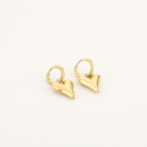 Oorbellen met hartjes bedels