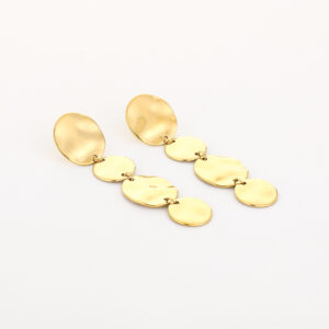 Oorbellen muntjes goud stainless steel