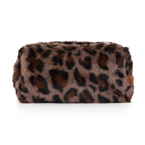 Make up tasje luipaard print bruin