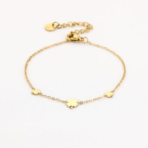 Armband klavertje stainless steel