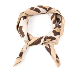 Sjaal luipaard motief beige camel en bruin