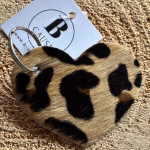 Sleutelhanger hart panterprint | B-Cause