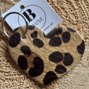 Sleutelhanger hart panterprint | B-Cause