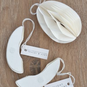 Delight department papieren paasei white set van 3 stuks