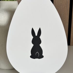 Forex paasei wit met paashaas 28 x 19.5 cm