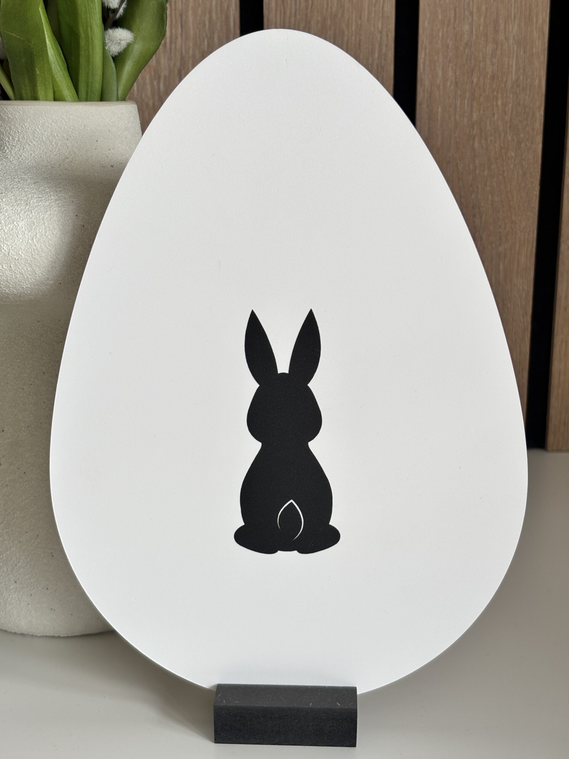 Forex paasei wit met paashaas 28 x 19.5 cm