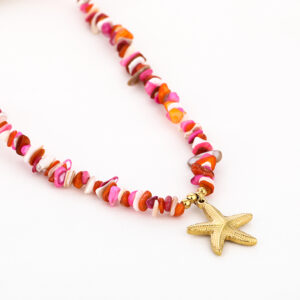 Kralen ketting met zeester strand - beach