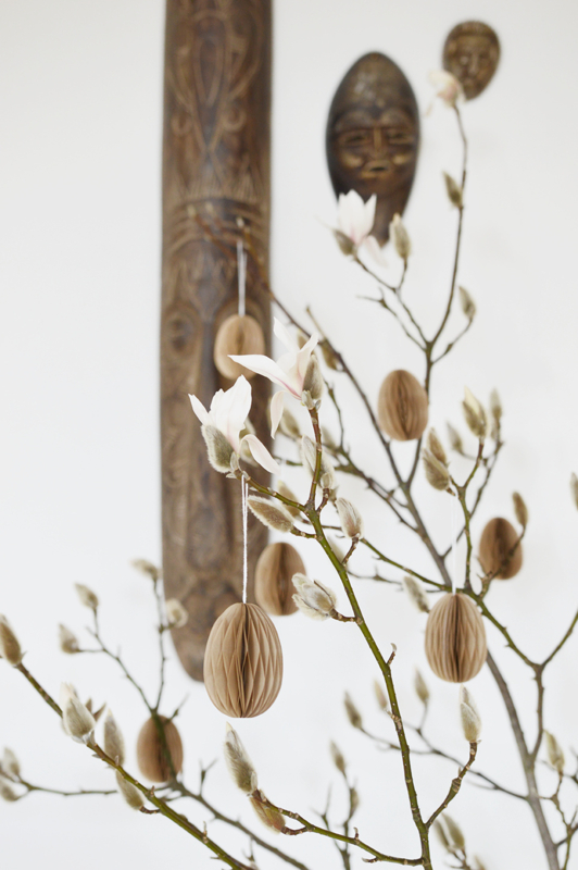 Delight department papieren paasei camel set van 3 stuks - Afbeelding 2