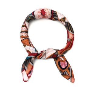 Sjaaltje diverse kleuren met print 70 x 70 cm