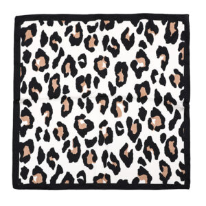 Sjaaltje beige zwart 70x70 cm