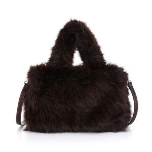 Schoudertas fluffy bruin