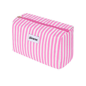 Make up tas roze wit gestreept