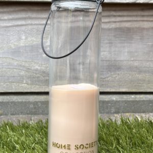 Home Society Candle Tube hang kaars in glas kleur sand