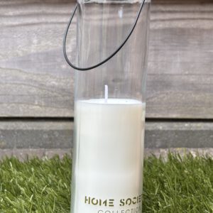 Home Society Candle Tube hang kaars in glas kleur wit