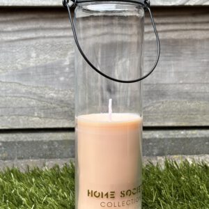 Home Society Candle Tube hang kaars in glas kleur peach