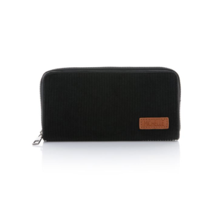 Portemonnee corduroy 19 x10 cm black