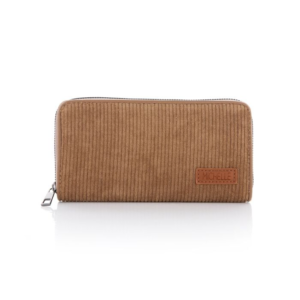 Portemonnee corduroy 19 x10 cm camel